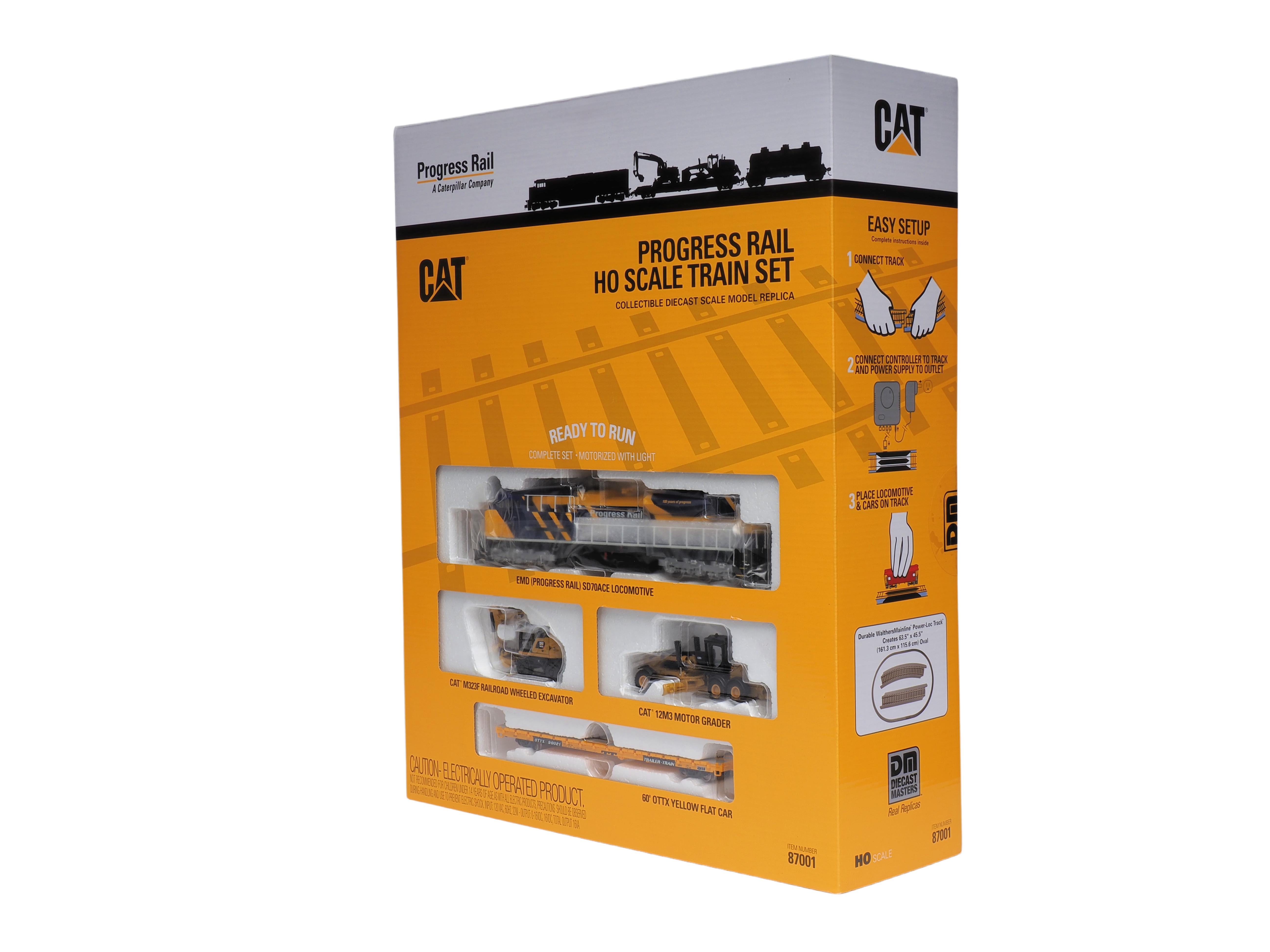CAT Progress Rail HO Scale Train Set