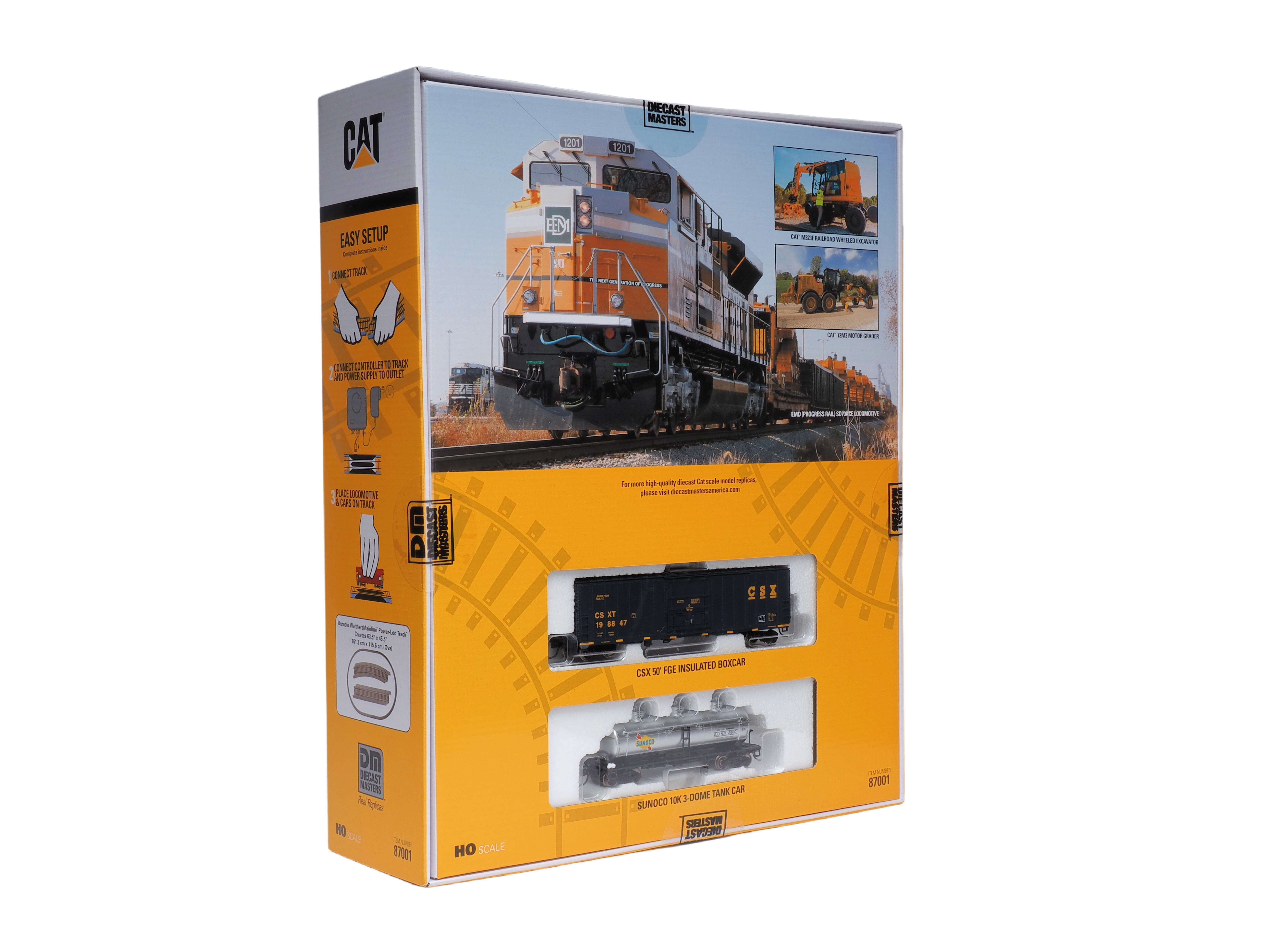 CAT Progress Rail HO Scale Train Set