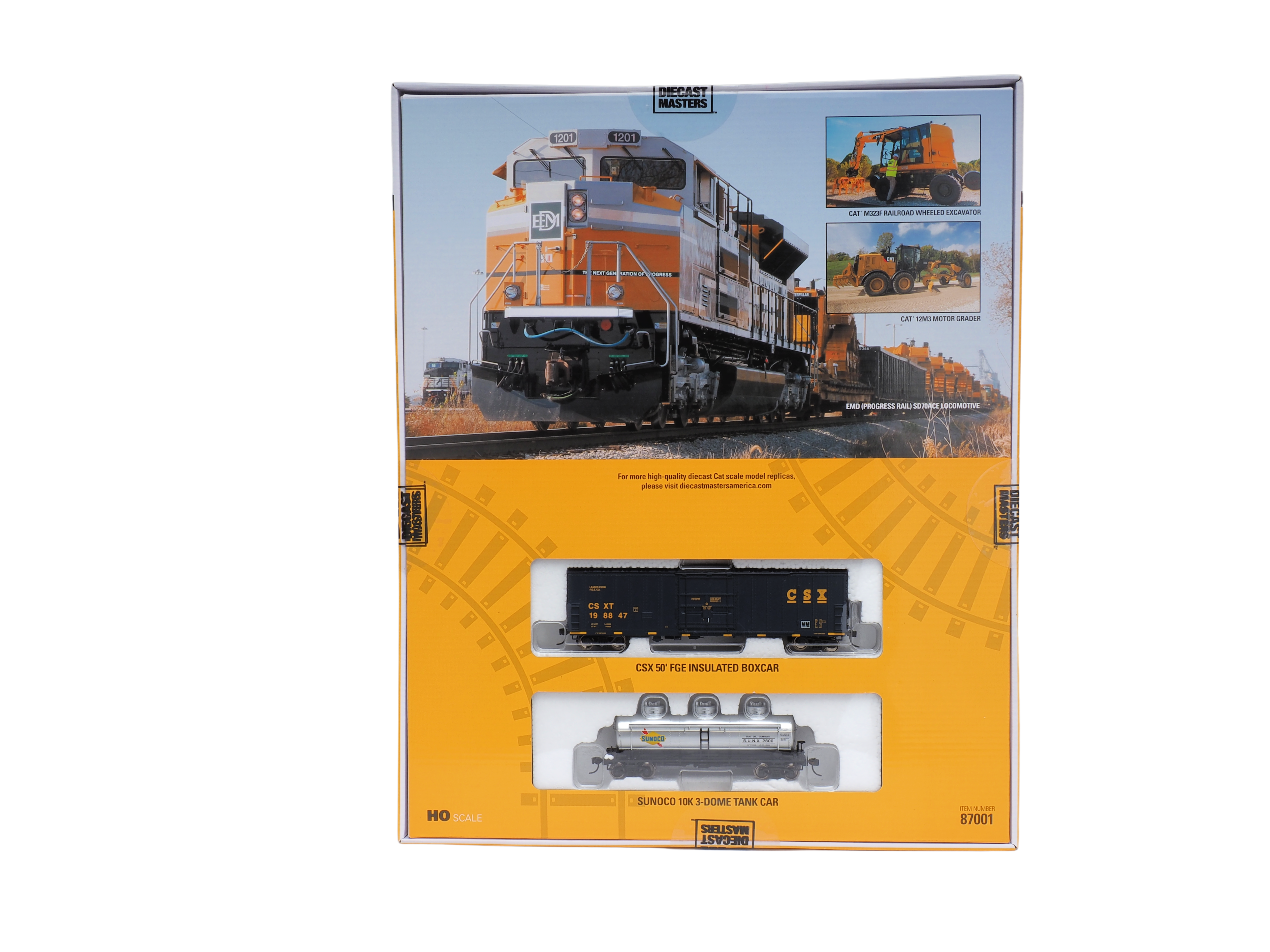 CAT Progress Rail HO Scale Train Set