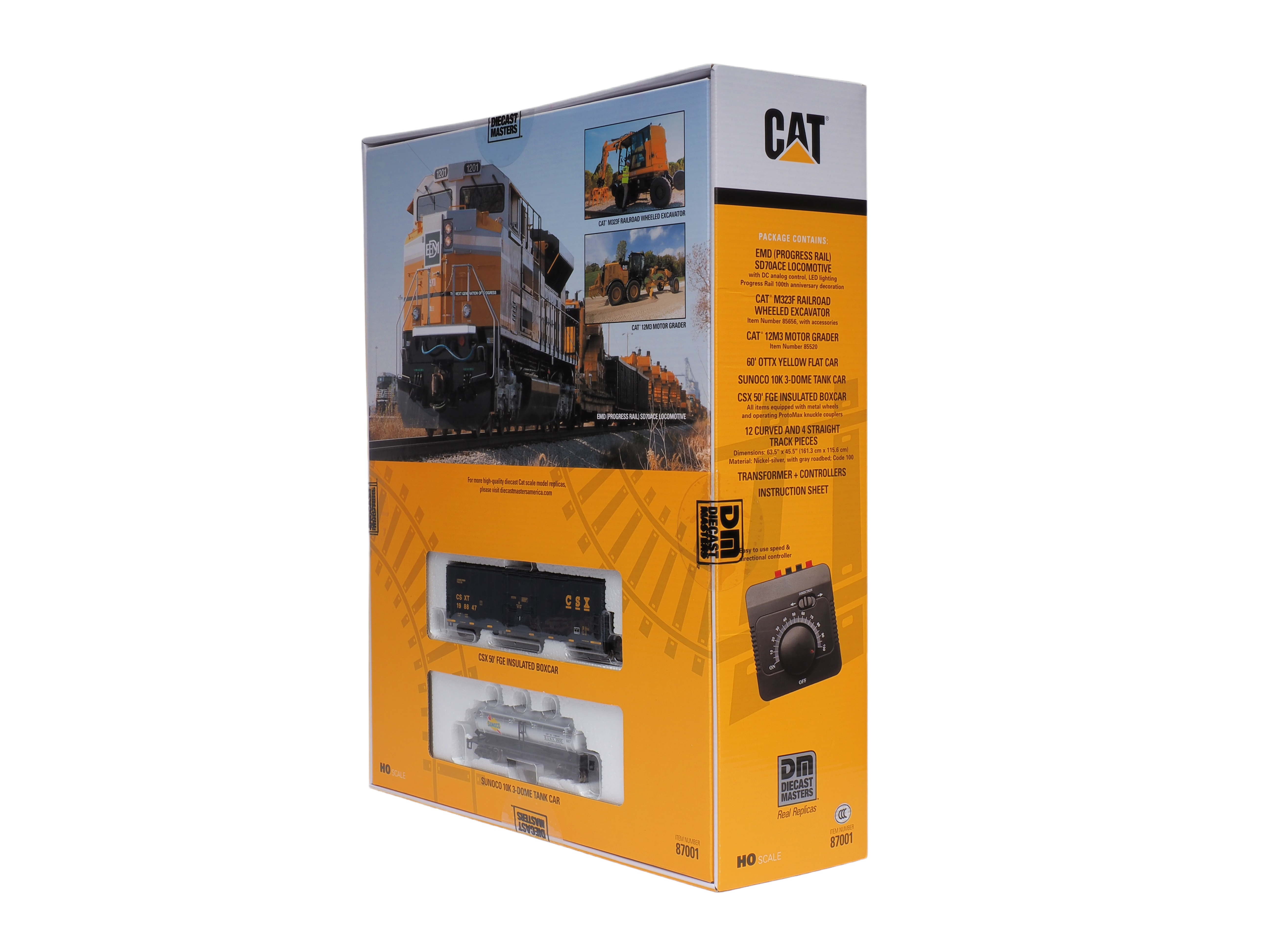CAT Progress Rail HO Scale Train Set
