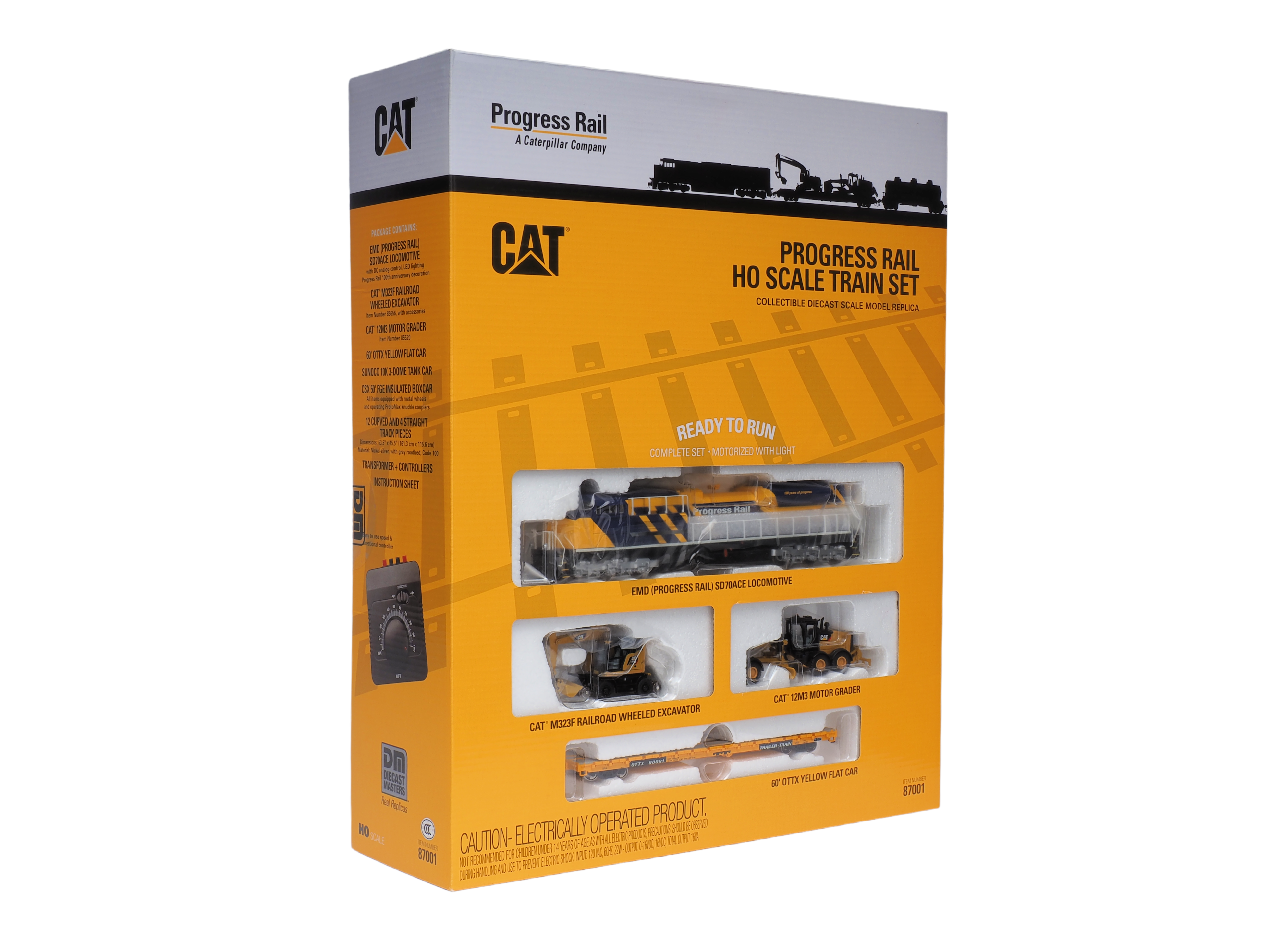 CAT Progress Rail HO Scale Train Set