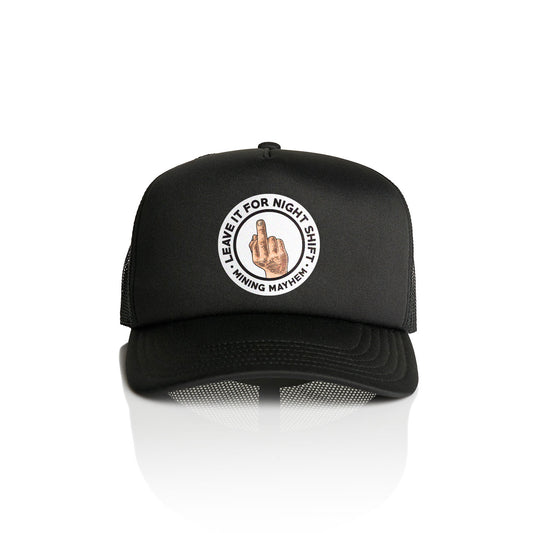 Leave It For Nightshift - Full Colour Trucker Caps (Black)