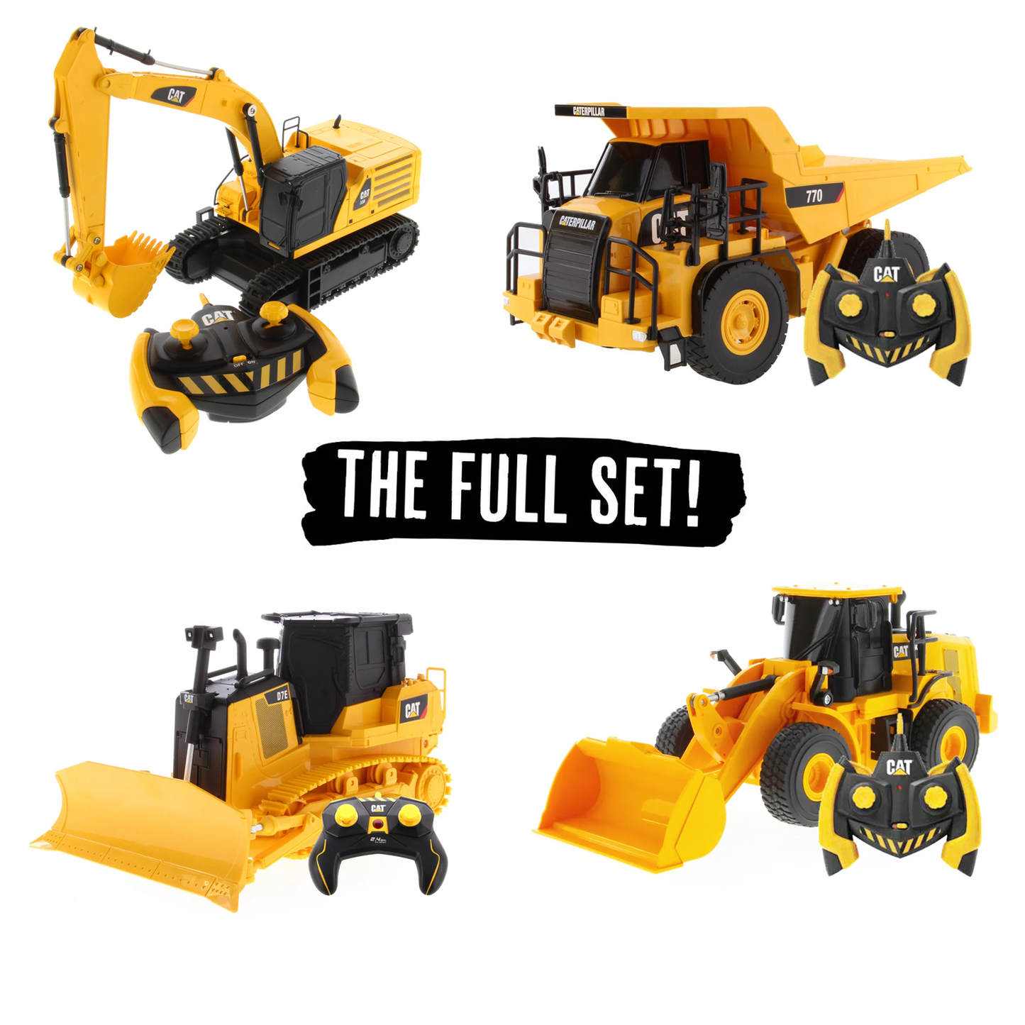 SET OF 4 x CAT Remote Controlled Machines 1:35