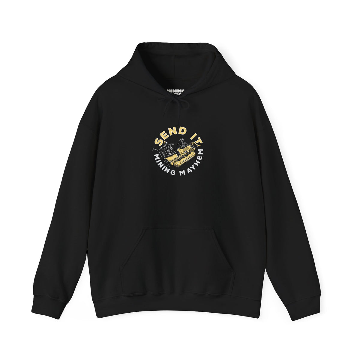 Send It hoodie in black, front chest print