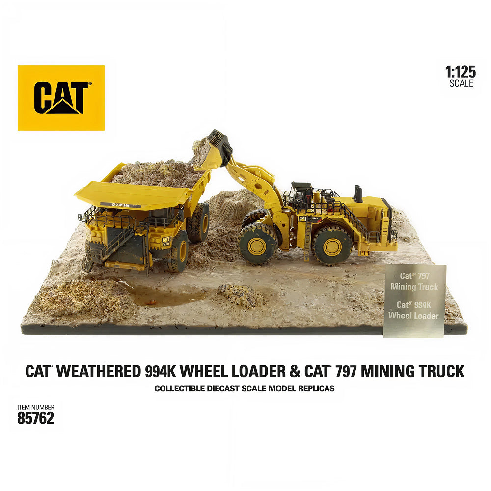 CAT Weathered 797 + 994K & Diorama 1:125 Scale