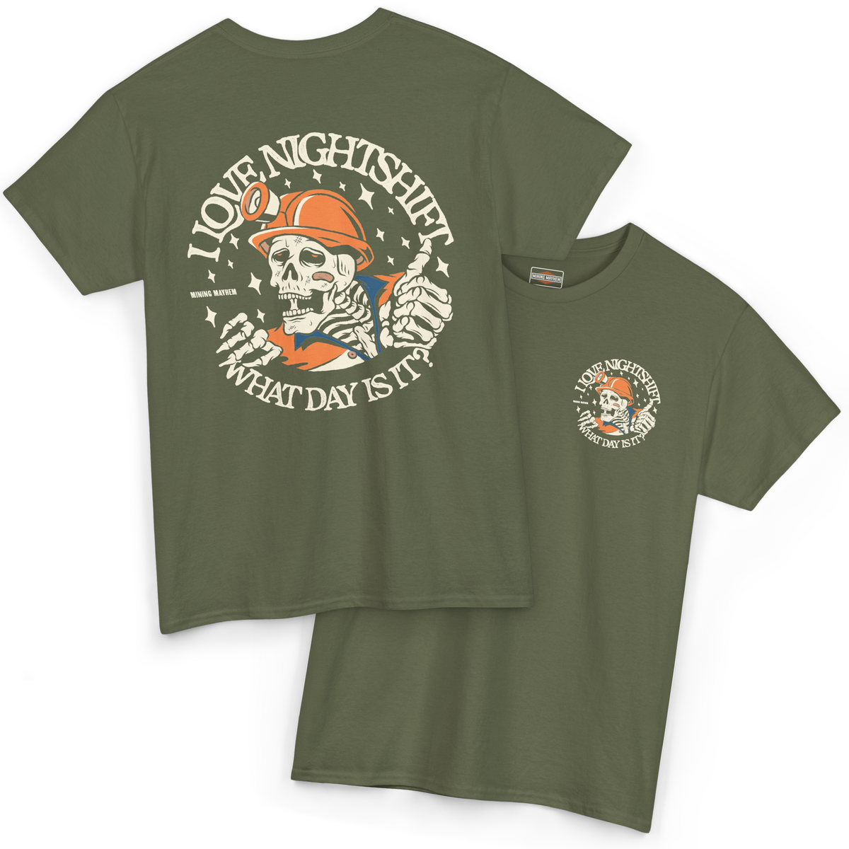 I Love Nightshift Skull - T-Shirt
