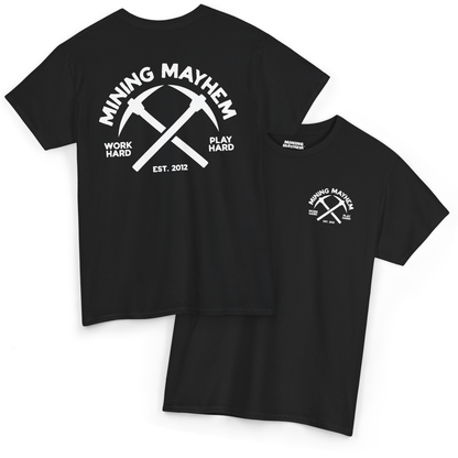 Mining Mayhem Pickaxe Logo - T-Shirt