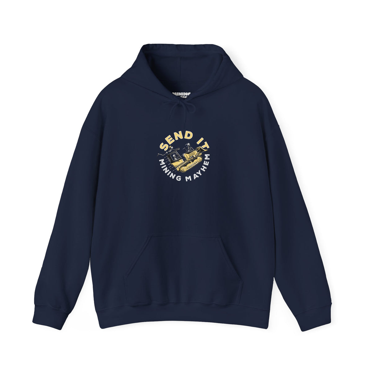 Send It hoodie in navy, front chest print