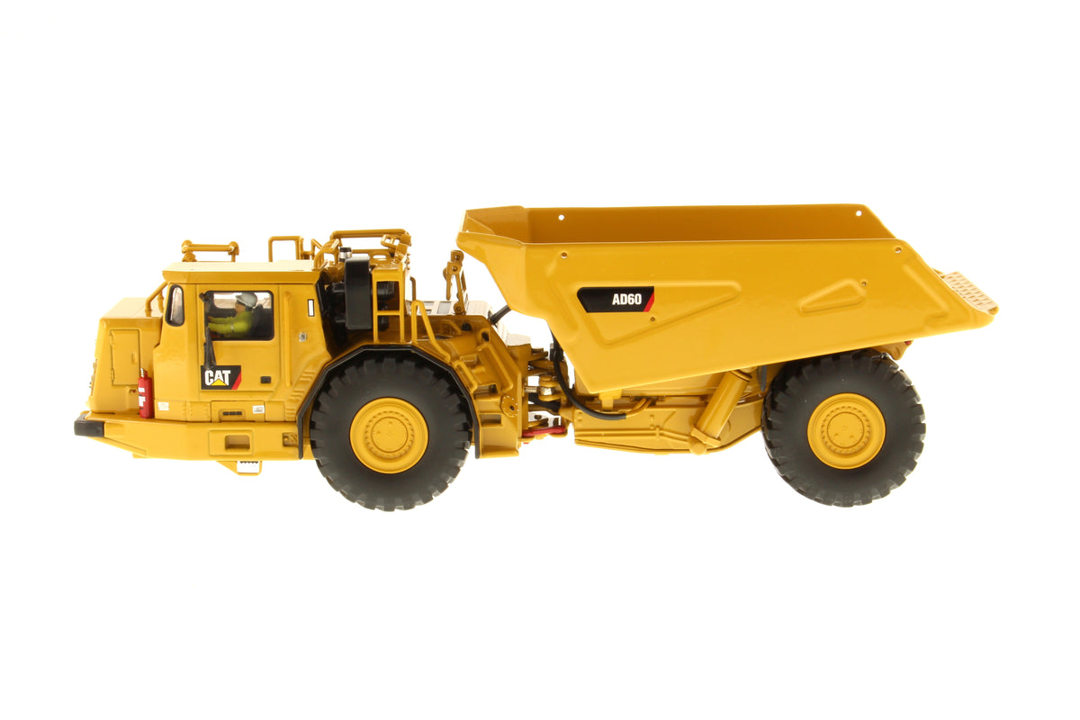 Cat AD60 Articulated Underground Truck 1:50 scale die cast model, tray raised