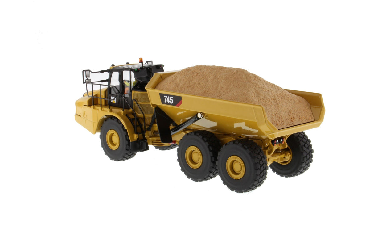 Cat 745 Articulated Truck 1:50 scale die cast model, rear view