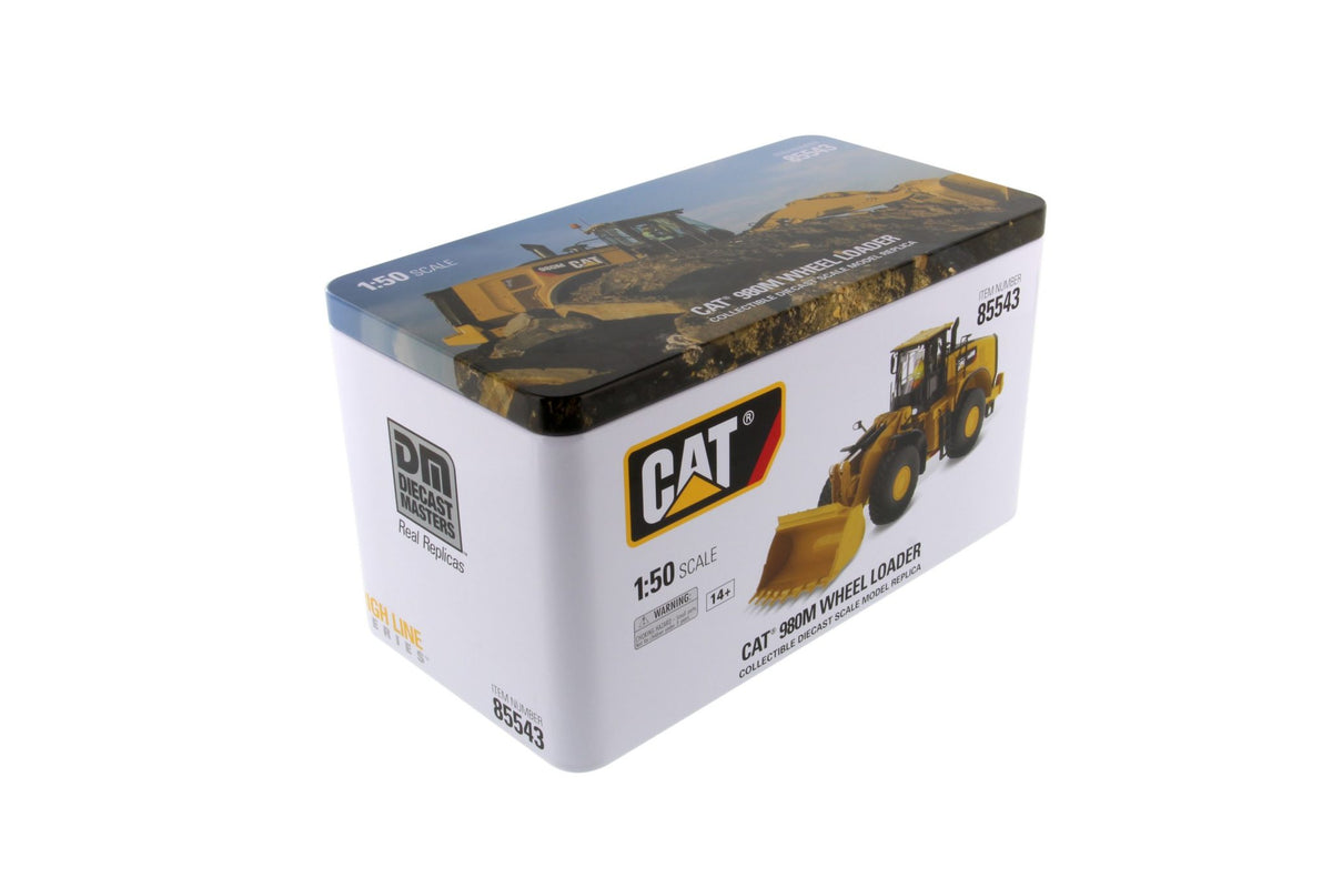 CAT 980M Wheel Loader High Line Series 1:50 Scale retail packaging