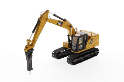 CAT 323 Hydraulic Excavator Next Gen with four attachments 1:50 Scale Die Cast Model