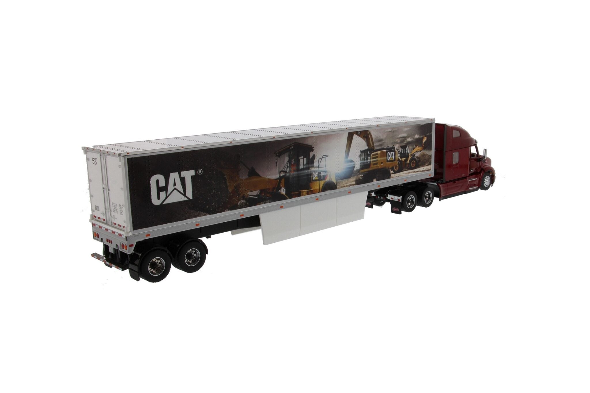 CAT Diecast Mural Trailer with Peterbilt 579 Ultraloft Cab Truck 1:50
