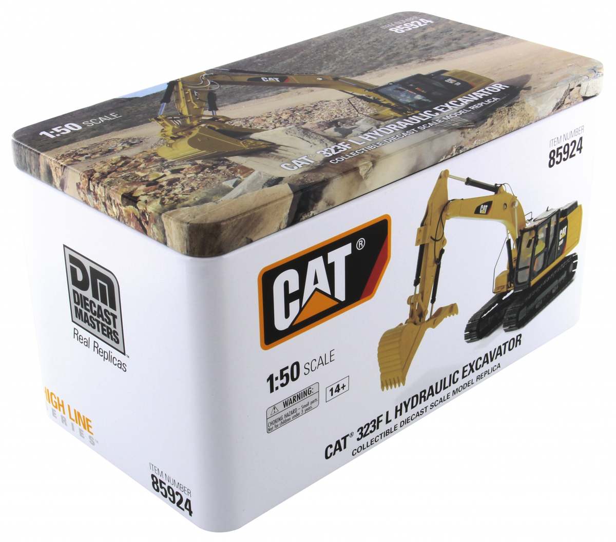CAT 323F L Hydraulic Excavator 1:50 Scale retail packaging