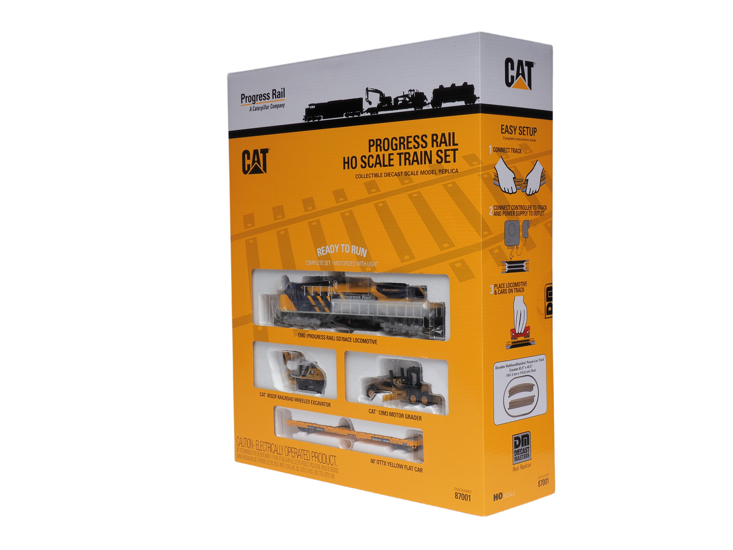 CAT Progress Rail HO Scale Train Set