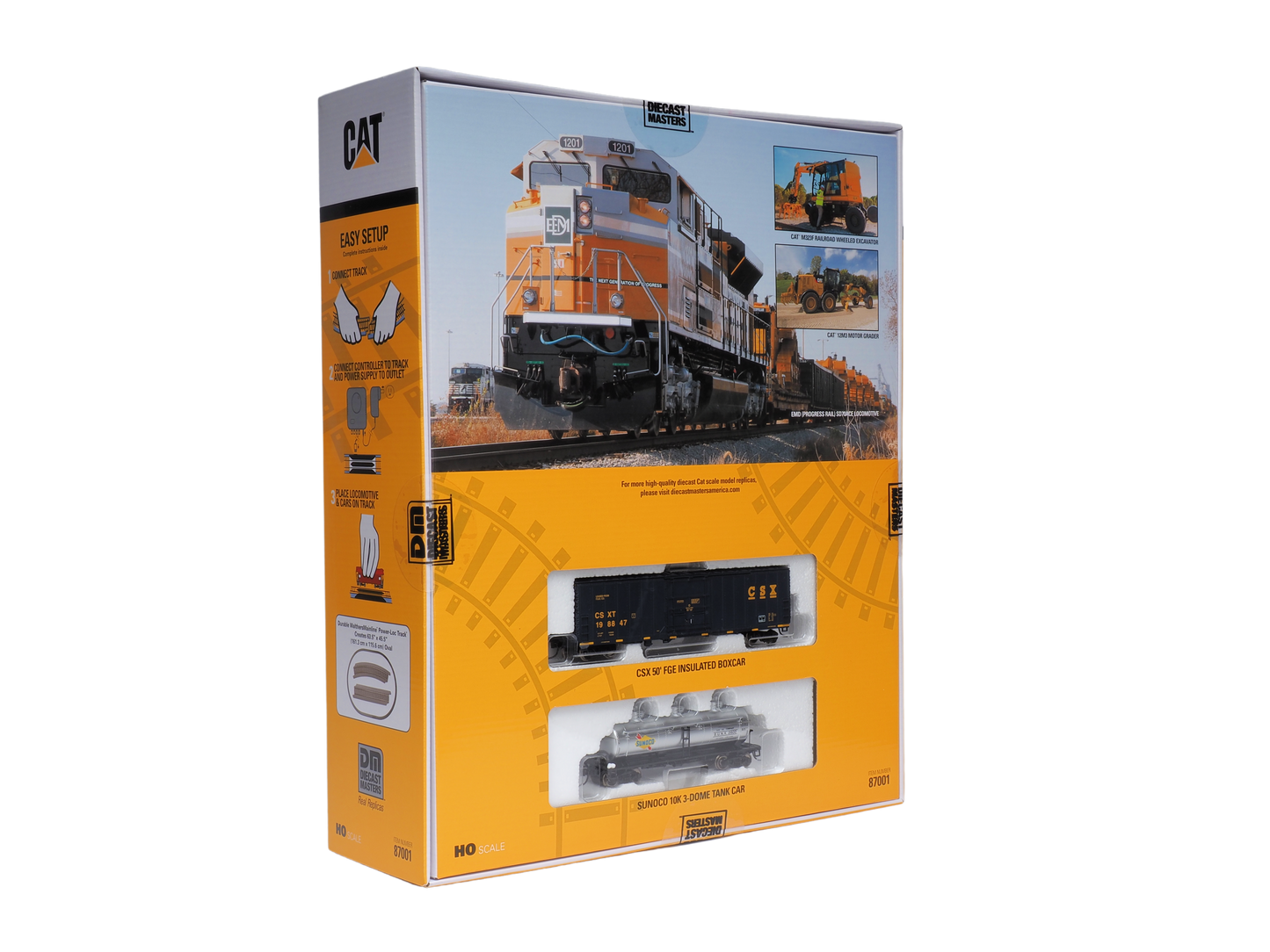 CAT Progress Rail HO Scale Train Set