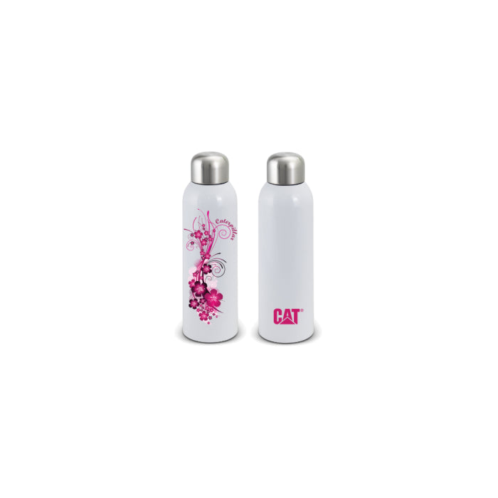 CAT - Poseidon Drink Bottle. White with Pink design.