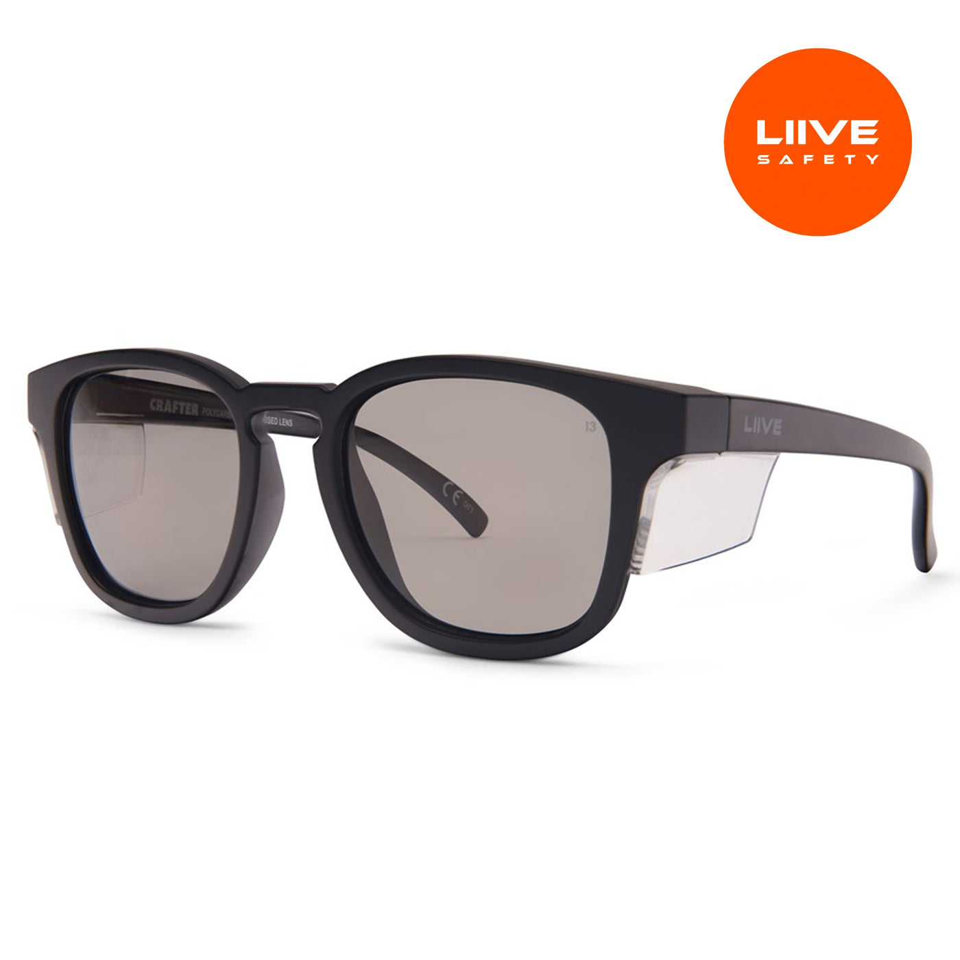 Liive Vision - Z Crafter Safety Xtal - Matt Black Polarised Clear Blinker