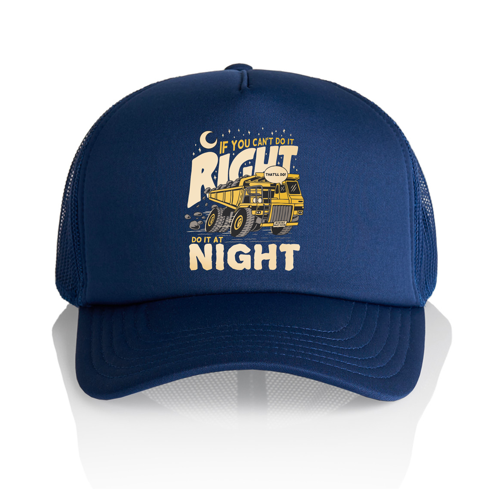 If You Can't Do It Right, Do It At Night - Full Colour Trucker Caps (Navy)