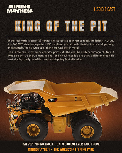 CAT 797F Mining Truck 1:50 scale die cast model