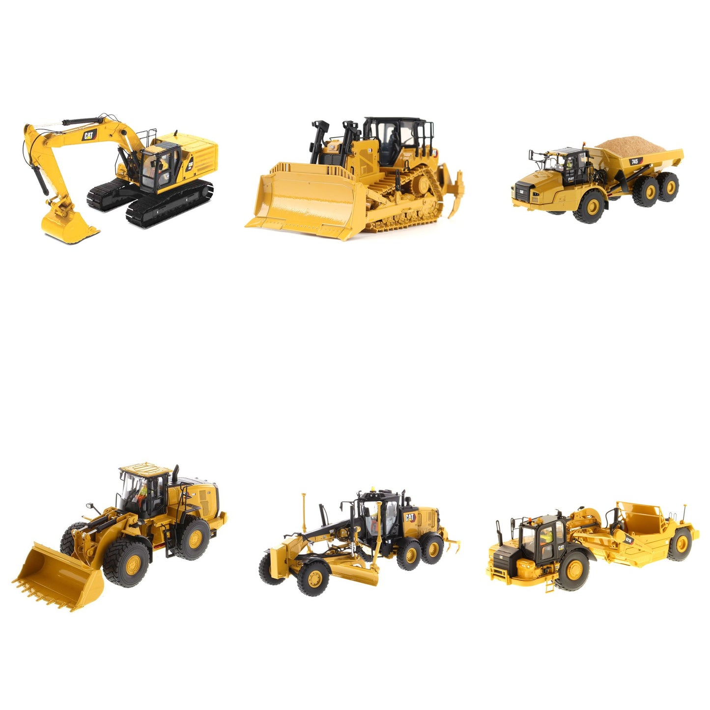 Civil Construction Bundle - 6 CAT 1:50 die cast models