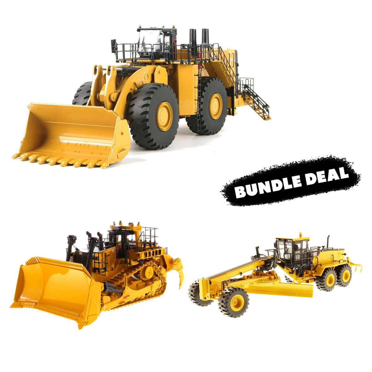 Mine Support Crew Bundle: CAT 995, D11 Fusion and 24M 1:50 die cast