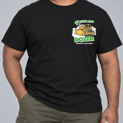 My Other Ride is a Dozer t-shirt in black, worn, left chest print