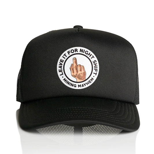 Leave It For Nightshift - Full Colour Trucker Caps (Black)