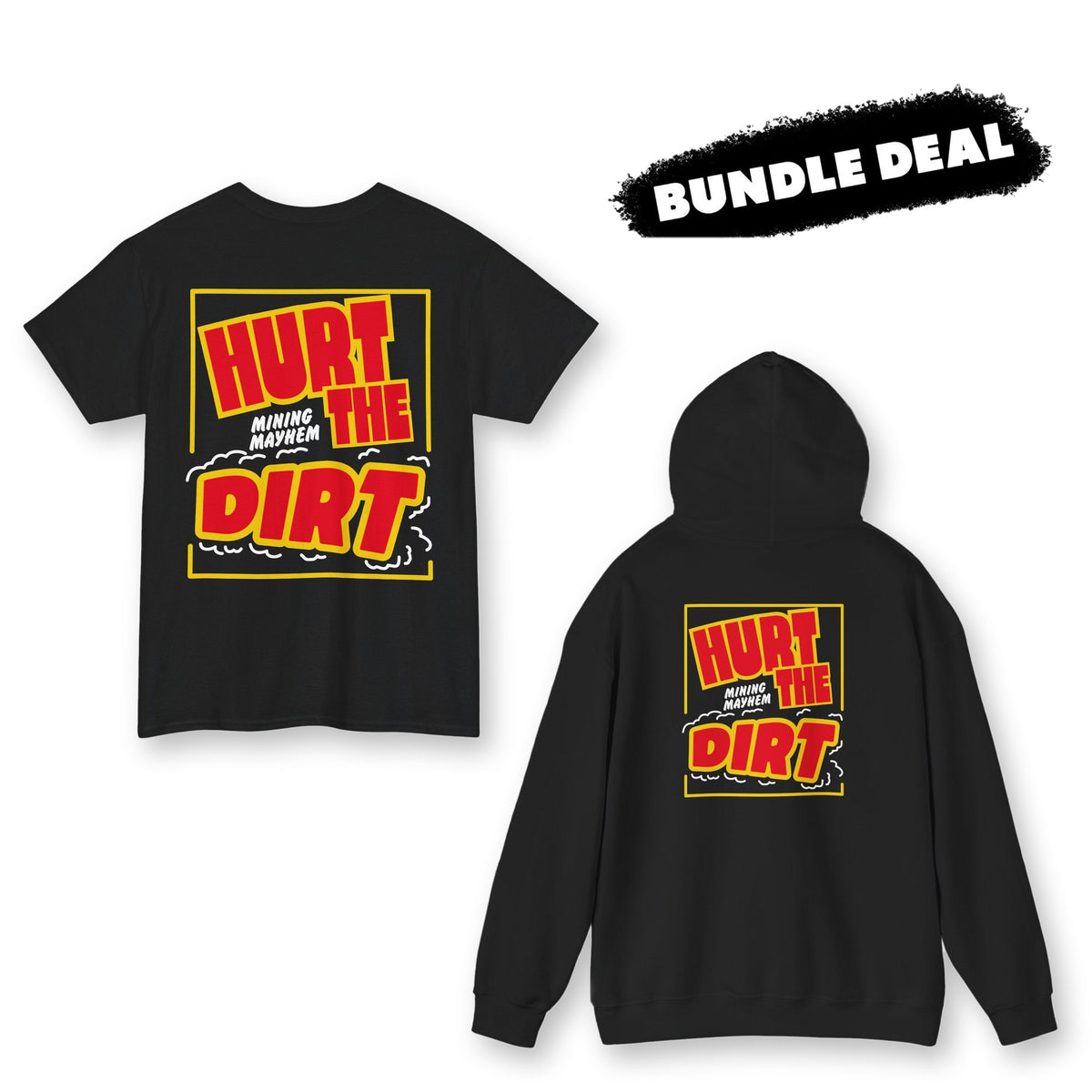 Hurt The Dirt tee and hoodie kit bundle deal