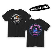 Knock-Off Tee 2-Pack bundle deal: Shift's Over and Shift Happens tees in black