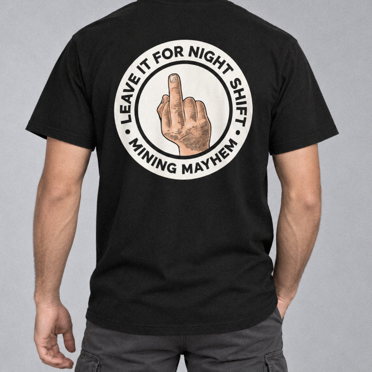 Leave It For Nightshift tee back print, studio