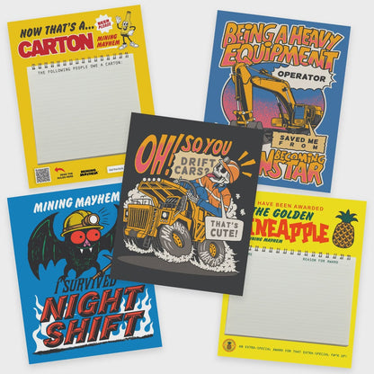The Crib Room Pack, all five Mining Mayhem posters