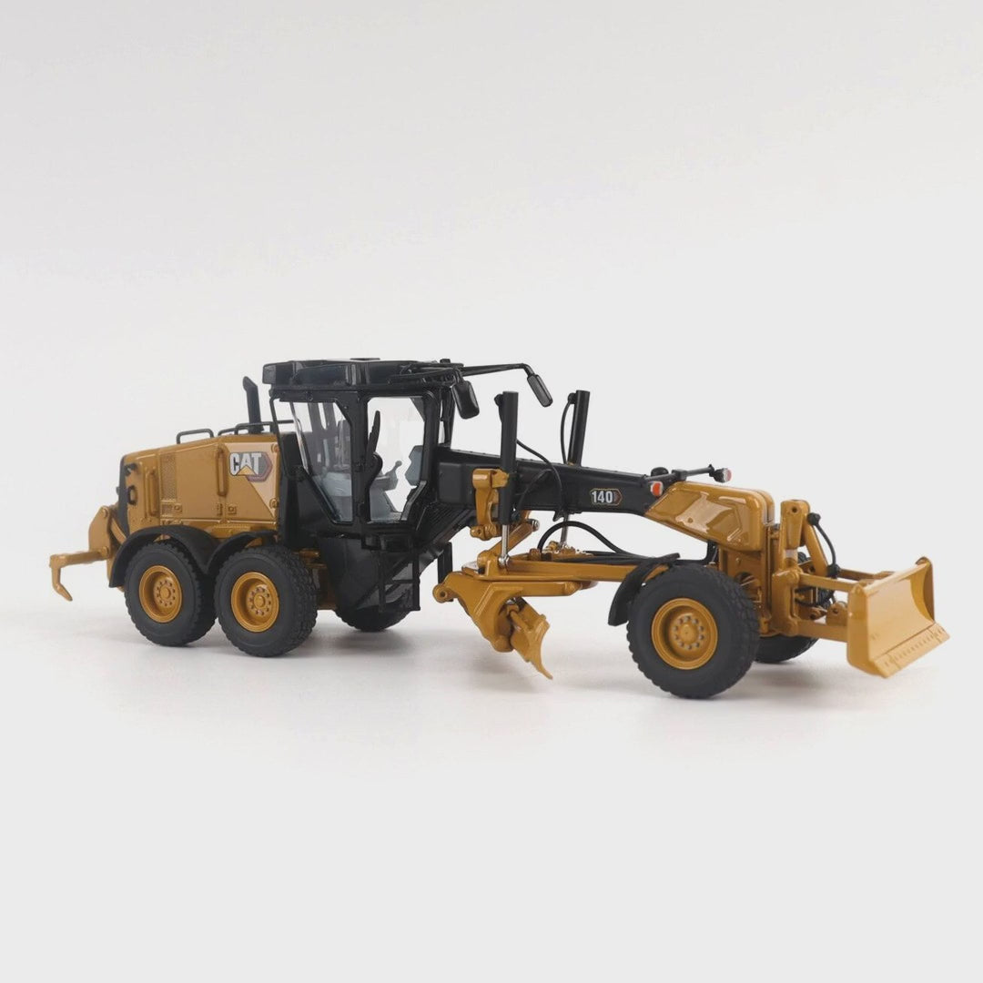 Cat 140 Motor Grader JOY High Line Series 1:50 scale die cast model, all angles
