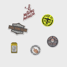 Sticker Pack 6 x Hard Hat, Mining Mayhem hard hat stickers