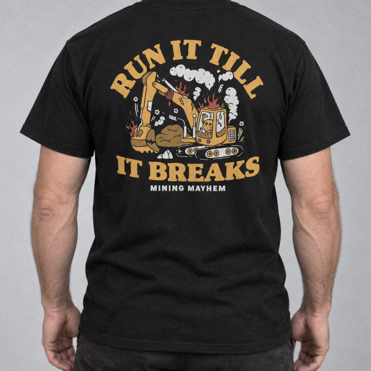 Run It Till It Breaks tee back print, studio