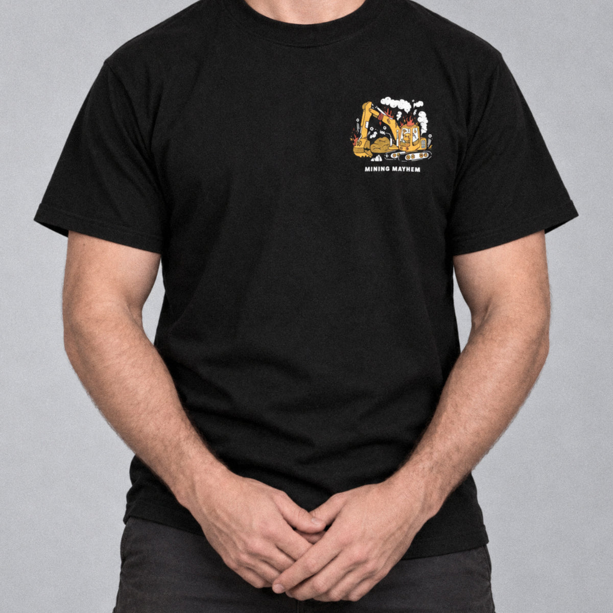 Run It Till It Breaks tee front, studio