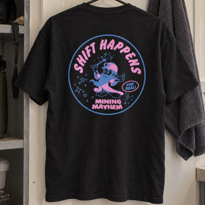 Shift Happens tee hanging