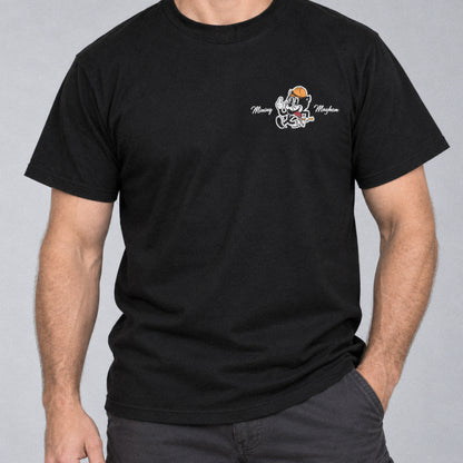Shift's Over tee front, studio