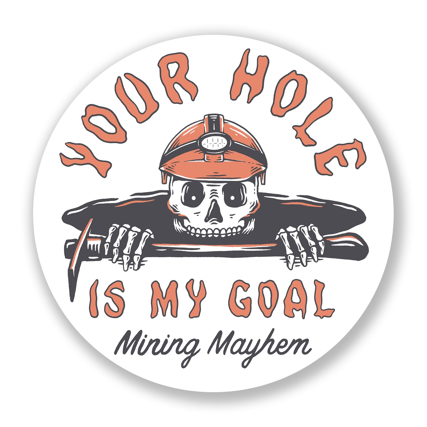 Your Hole Is My Goal - Sticker (White Large)