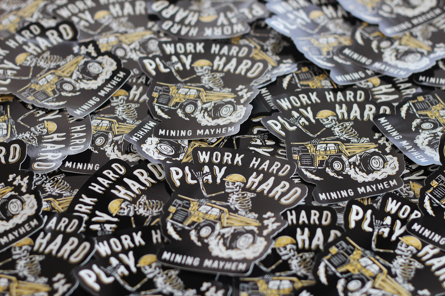 Work Hard, Play Hard - Sticker