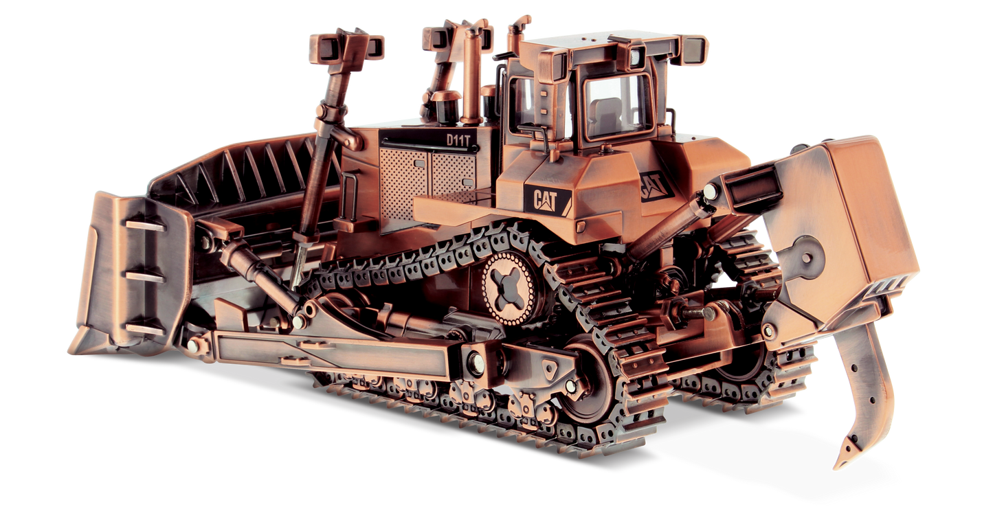 CAT D11T Dozer Track-Type Tractor Copper Plated 1:50 Scale Die Cast Model