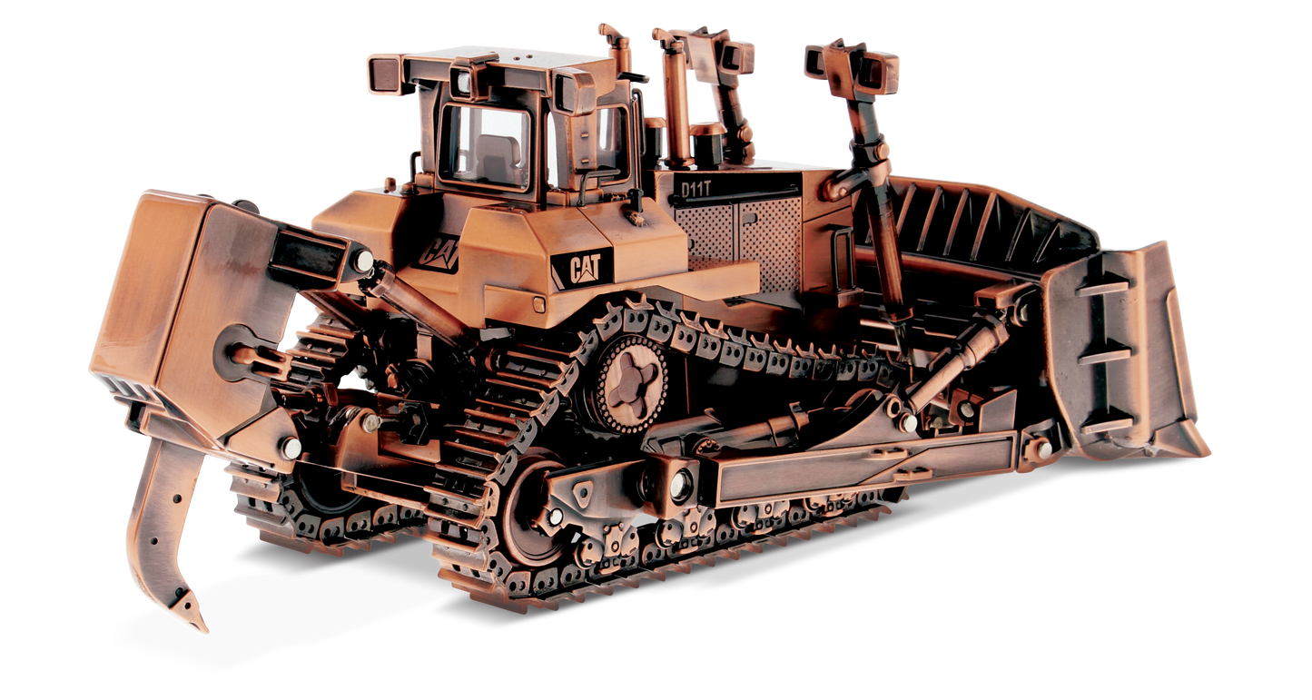 CAT D11T Dozer Track-Type Tractor Copper Plated 1:50 Scale Die Cast Model