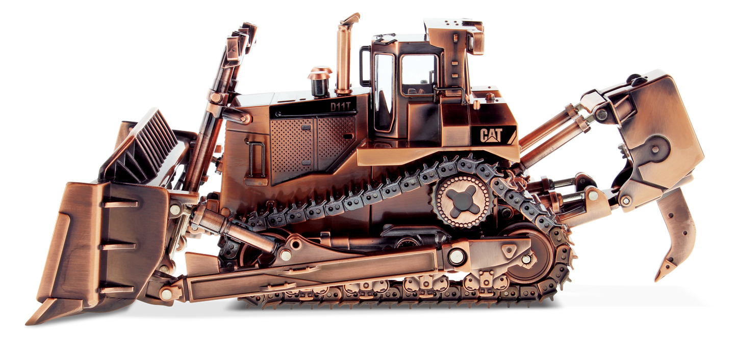 CAT D11T Dozer Track-Type Tractor Copper Plated 1:50 Scale Die Cast Model