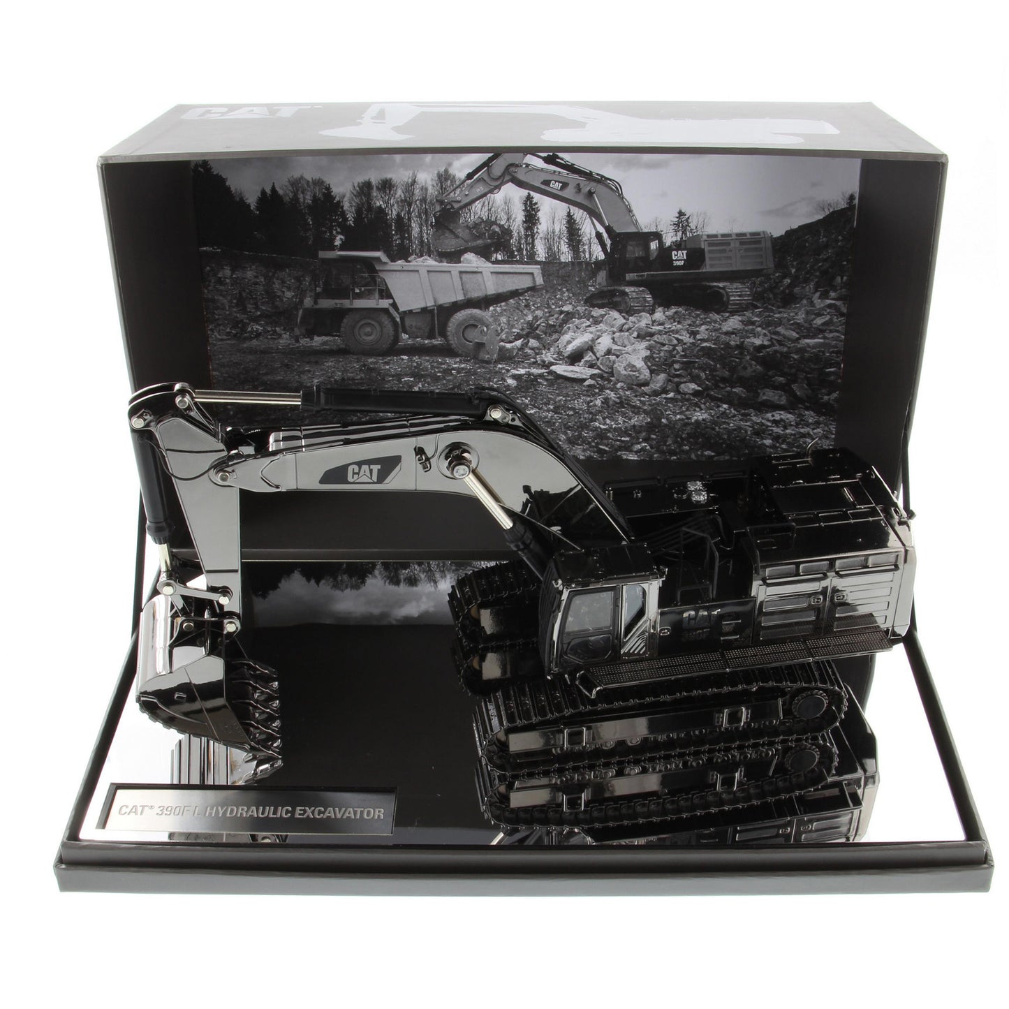 CAT 390F L Hydraulic Excavator Commemorative Edition Gun Metal 1:50 Scale Die Cast Model