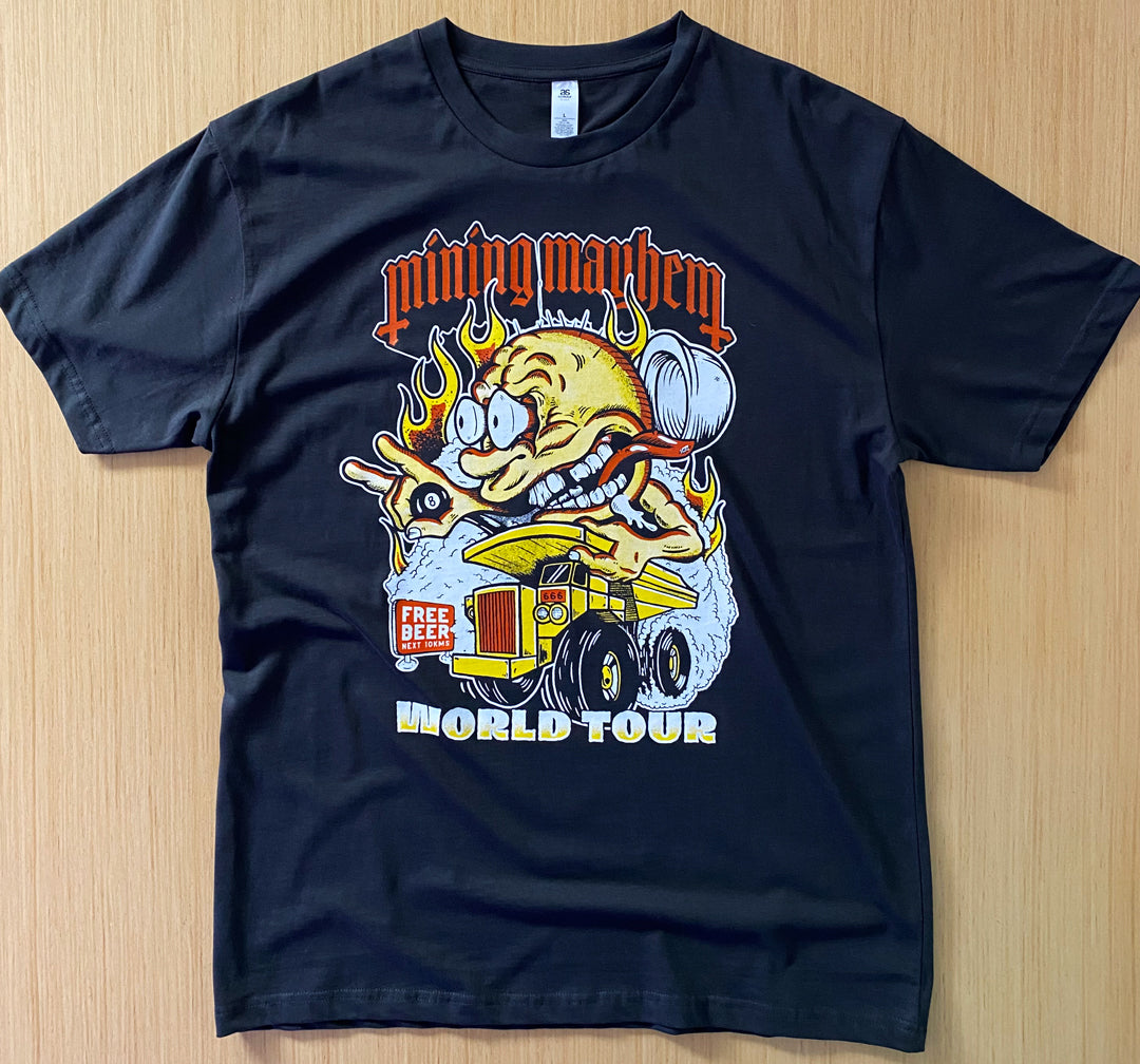 Mining Mayhem WORLD TOUR 🤘 - T-Shirt (Coal)