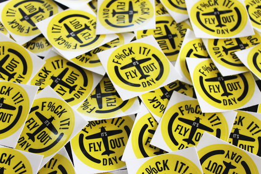 Fly Out Day Plane - Hardhat Sticker