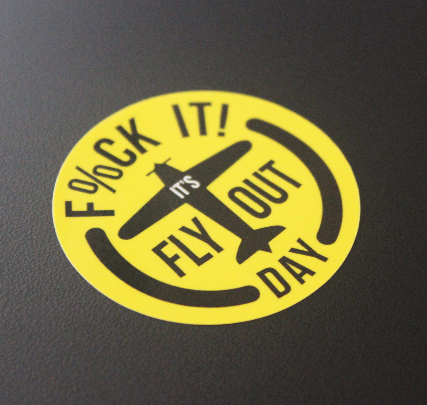 Fly Out Day Plane - Hardhat Sticker