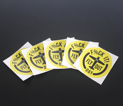 Fly Out Day Plane - Hardhat Sticker