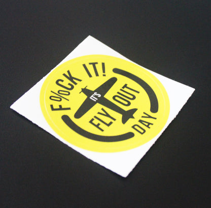 Fly Out Day Plane - Hardhat Sticker