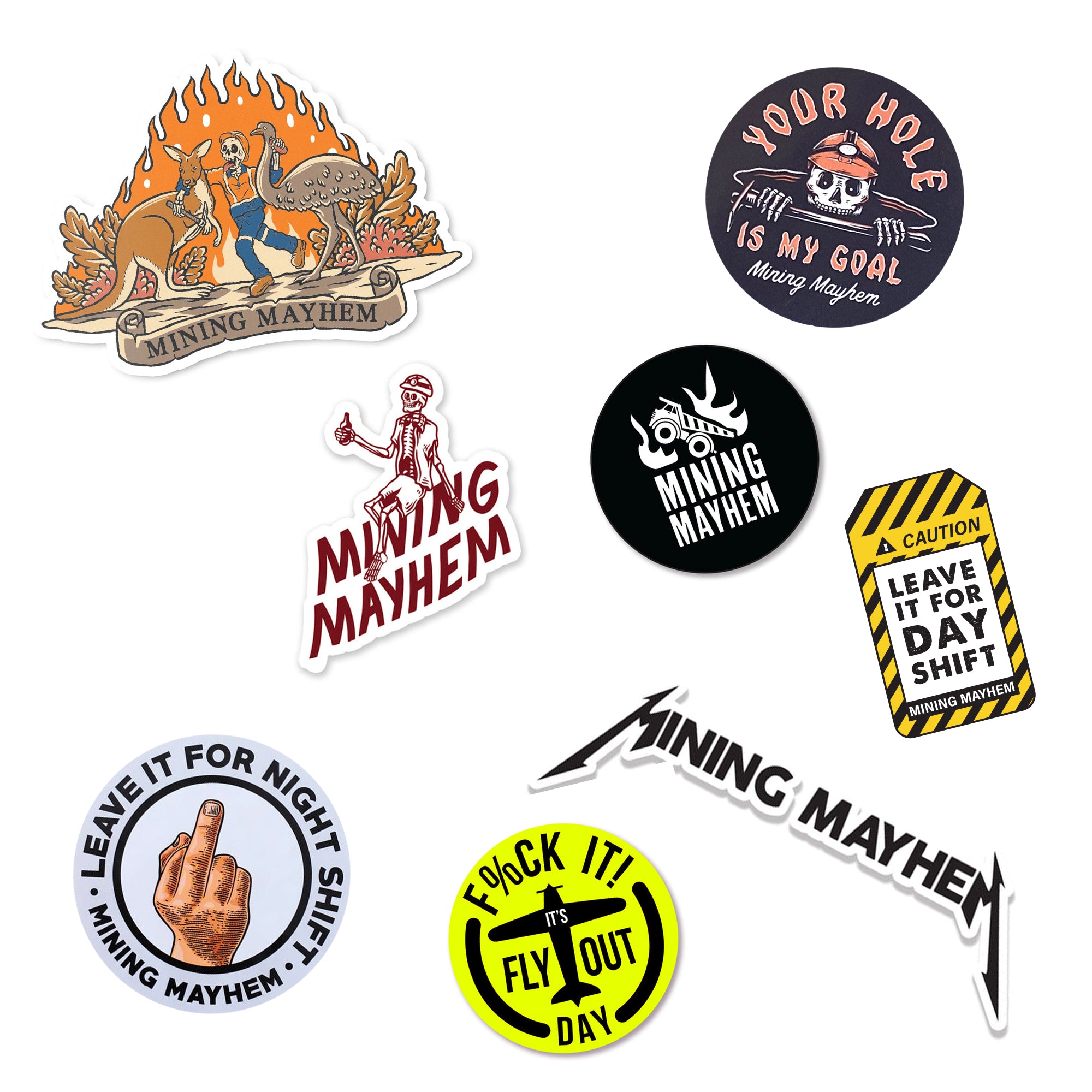 Pack of 8 HardHat - Stickers